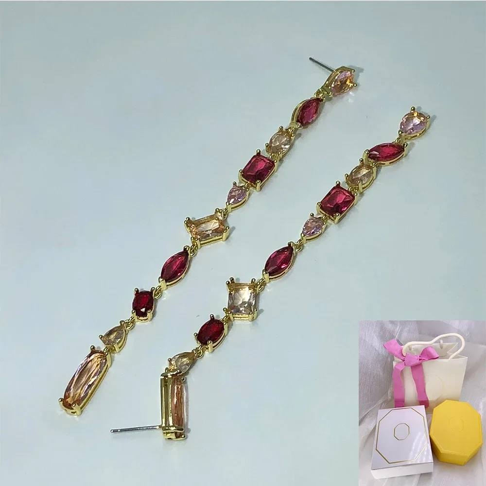 

2024 New Gema Hybrid Cutting Water Drop shaped Red Earrings, High end Women's Accessories, Romantic Jewelry Gifts