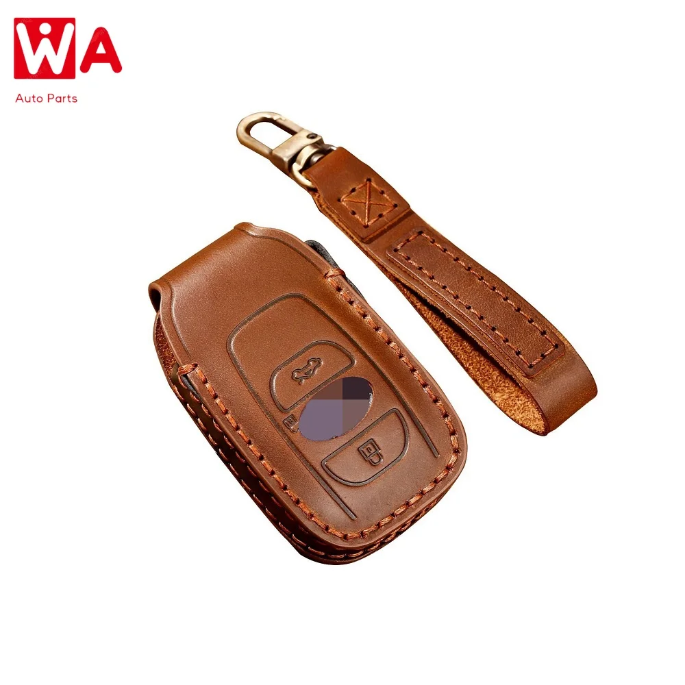 Genuine Leather Car Key Case Cover For Subaru Legacy XV Forester Outback Subaru BRZ Key Cover Keyless