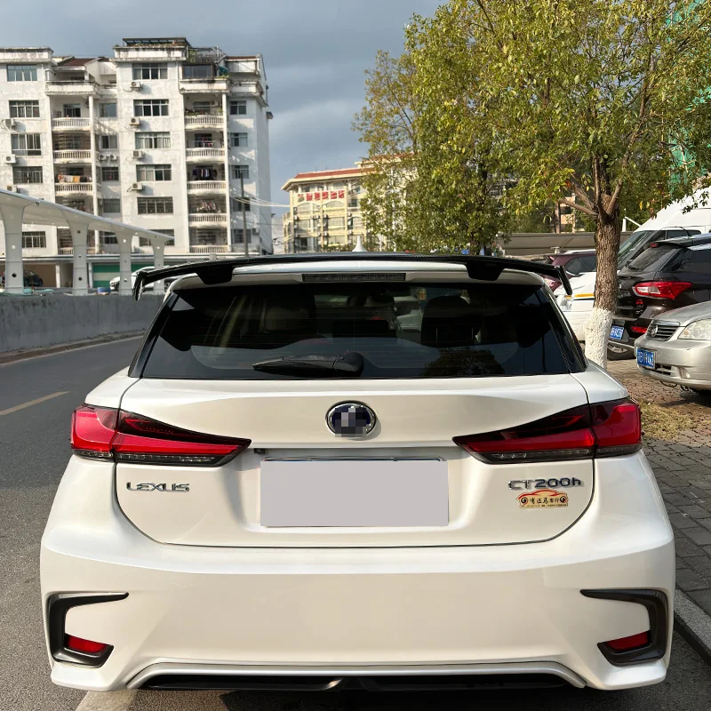 For Lexus CT200 CT200H 2011-2020 Year Hatchback Rear Window Roof Spoiler Wings ABS Plastic Carbon Black Body Kit Accessories