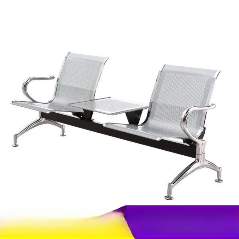 

Waiting chair row three-person stainless steel sofa Waiting chair row public seat strip rest