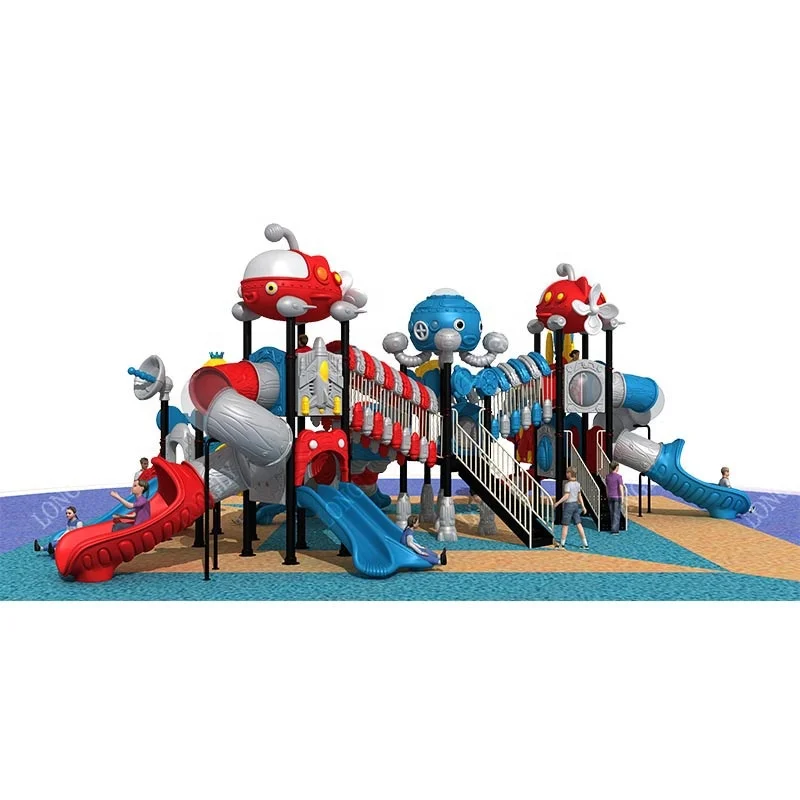 Modern Style Outdoor Playground Facilities Kids' Plastic Slide for Garden School Residential Areas LLDPE Educational Amusement