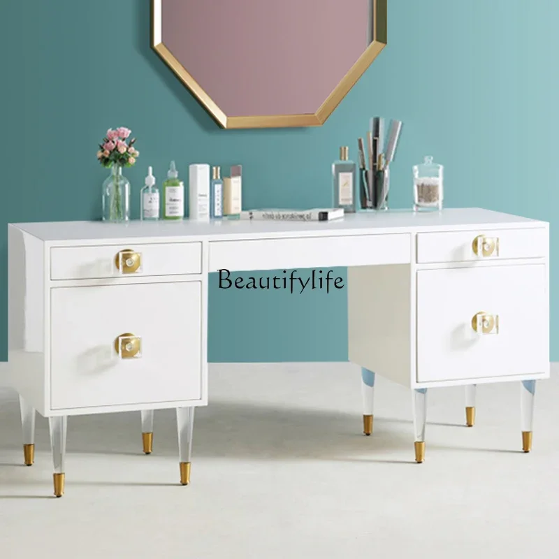 

*Nordic style light luxury neoclassical model room desk designer modern simple American extended dresser