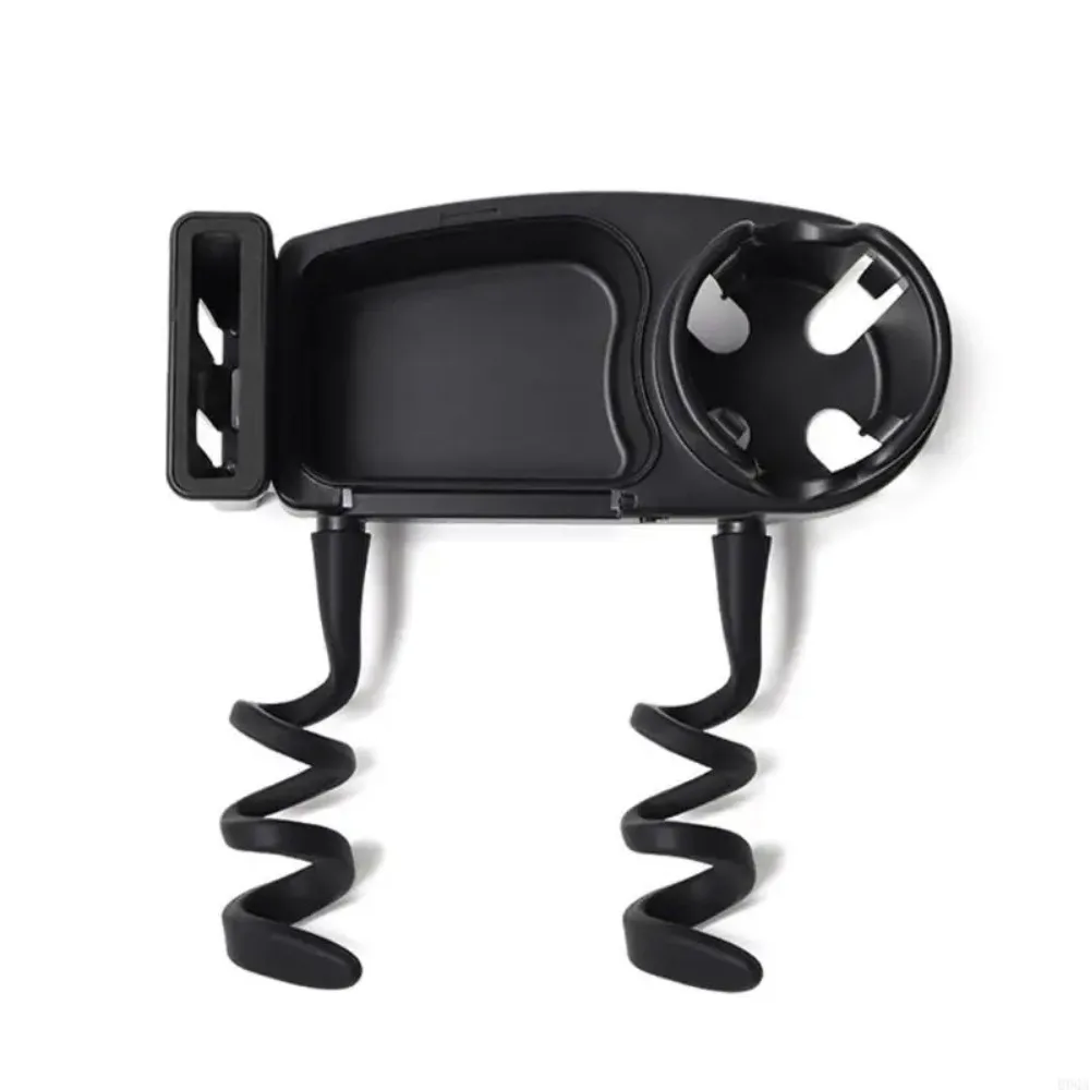 

Detachable Phone Rack 3 in 1 Stroller Snack Tray Flexible Arm Grip Stable Flexible Organizer Mealtime Display Plate
