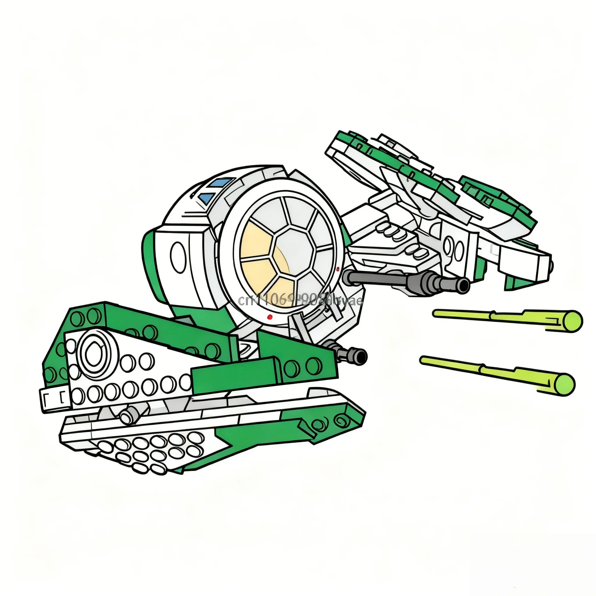 

Новый модуль здания Yoda Space Jedi 253, рождественские подарки, модель кирпича, детские развивающие игрушки