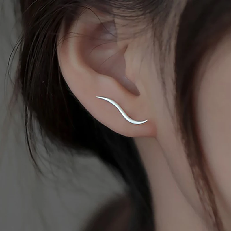 Foxanry Minimalist Lines Geometric Earrings For Women Girls New Fashion Creative Elegant Prevent Allergy Ear Needle Jewelry Gift