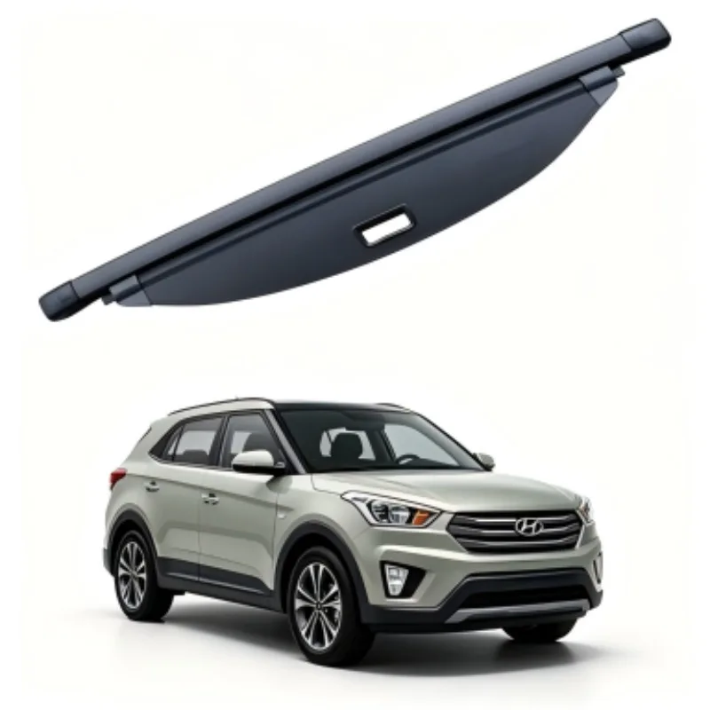 

Cargo Cover Trunk Privacy Shade Rear Security Partition Anti-Theft Shield Retractable Organizer for Hyundai ix25 2013-2019