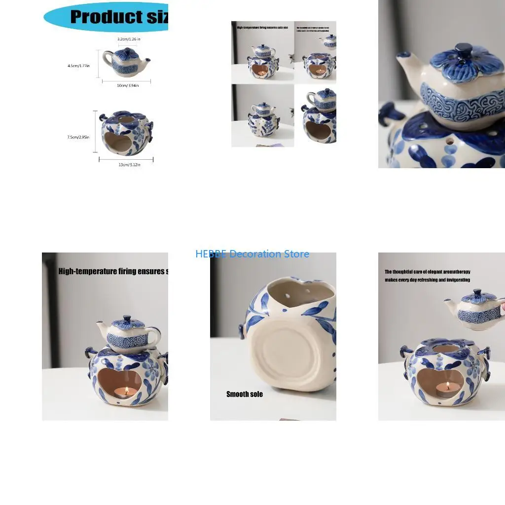 B0KC Fragrances Essential Oil Burners Wax Melt Burners Tealight Wax Warmer for Stress Relief,Meditations and Massage
