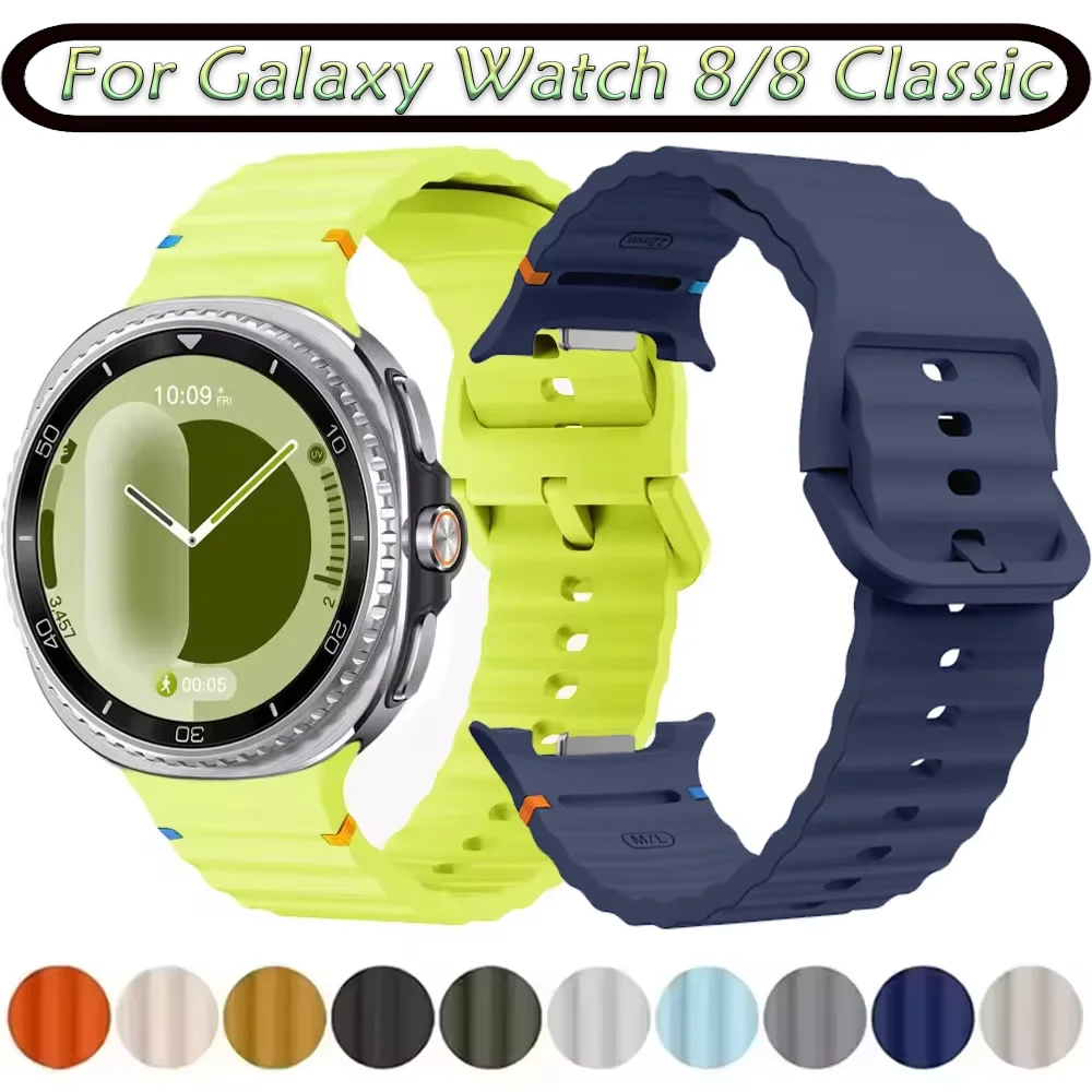 Silikonarmband für Samsung Galaxy Watch 8 Classic 46 mm Sportarmband Armband Samsung Galaxy Watch 8 44 mm 40 mm Originalband