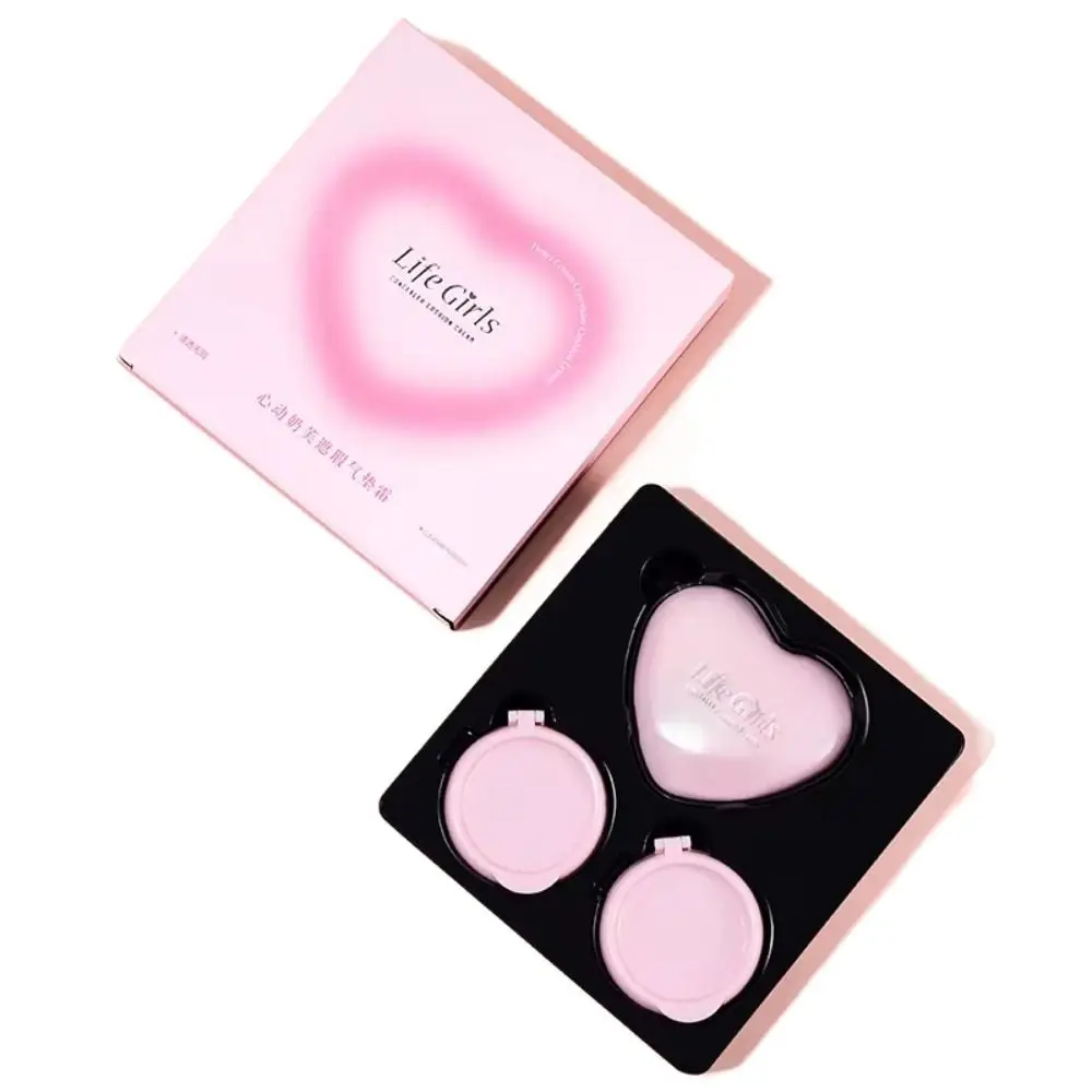 

New Delicate Texture Heart Concealer Sheer Coverage Lightweight Formula Air Cushion Portable Charming Moisturizing Cream