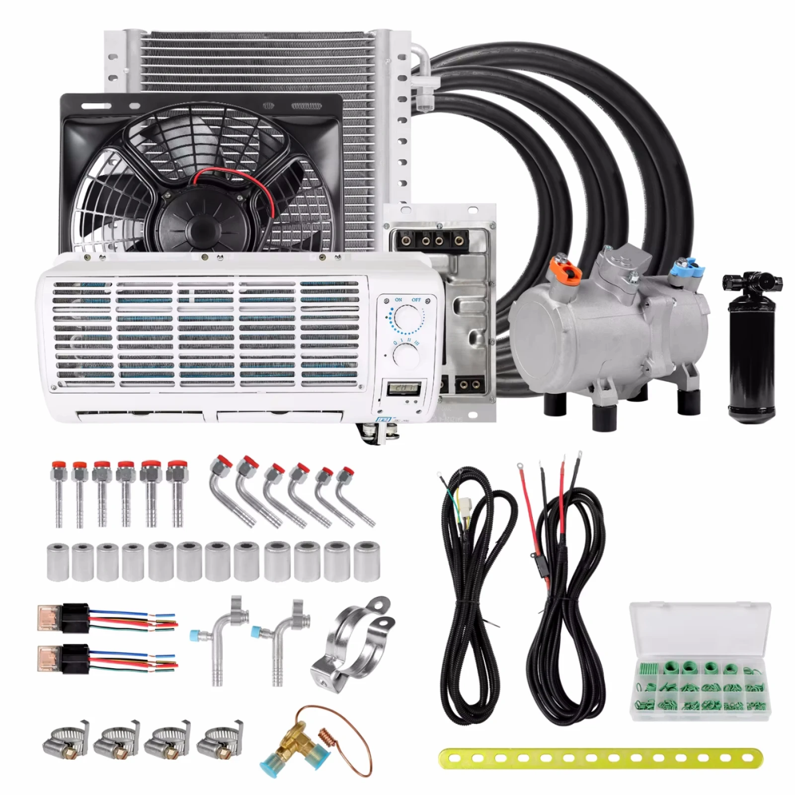 RV65F 12V/24V car wall mounted electric A/C kit, for trucks, RV, excavators, engineering vehicles, buses, large vehicles, etc