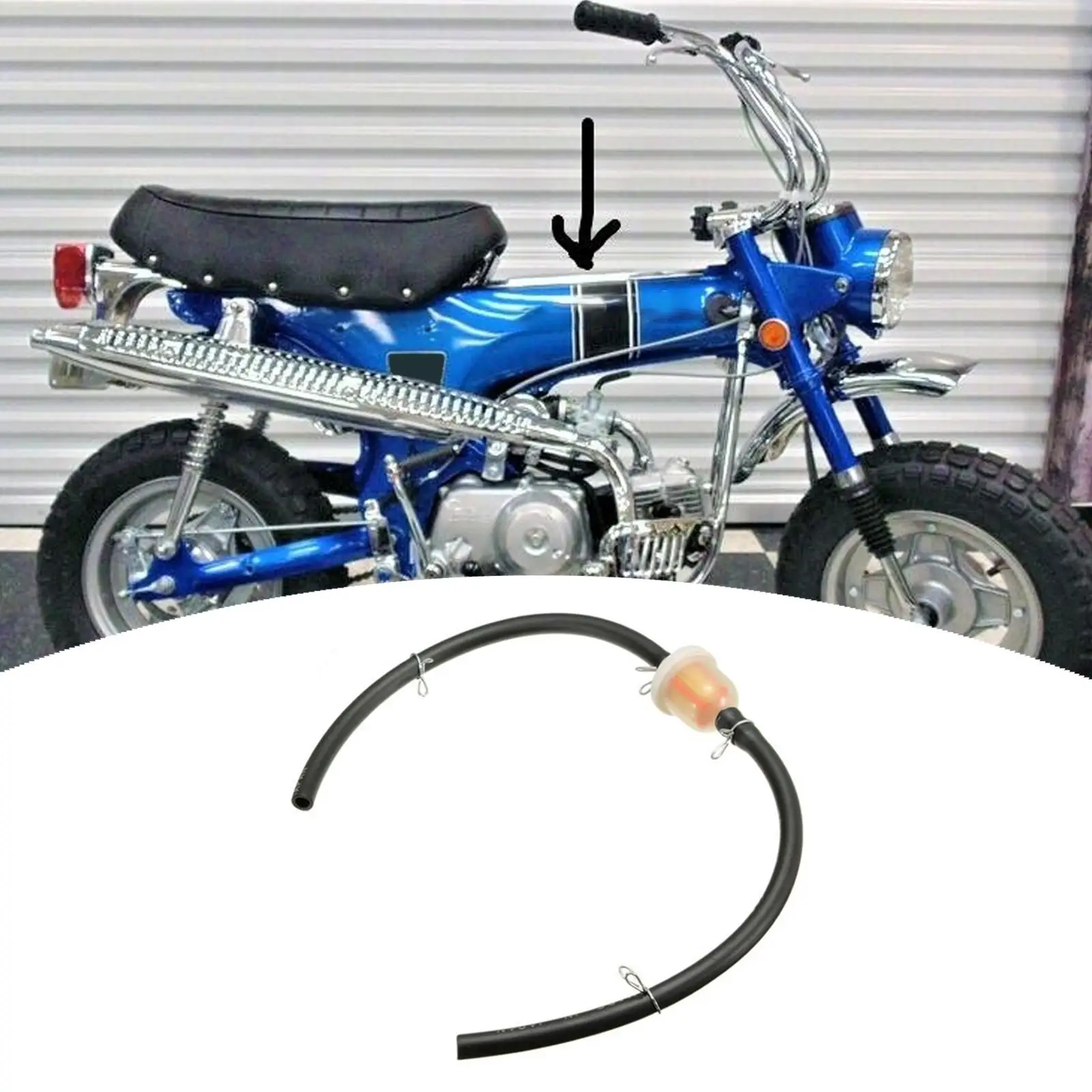 Fuels Filter with Fuels Line Hose Clamp Motorcycle Accessories Wear Resistant Spare Parts Replacement for ct70 ct90