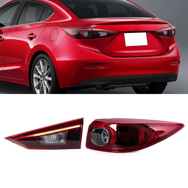 

Для Mazda 3 Axela Sedan 2014 2015 2016, проблесковый маячок автомобиля, задний задний фонарь, стоп-сигнал заднего хода, сигнальная лампа дальнего света