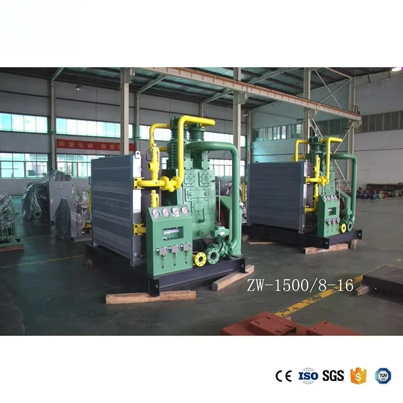 Compressor de acetileno c2h2 totalmente sem óleo, entrada de 4bar, descarga, 150bar, impulsionador de gás, equipamento de economia de energia