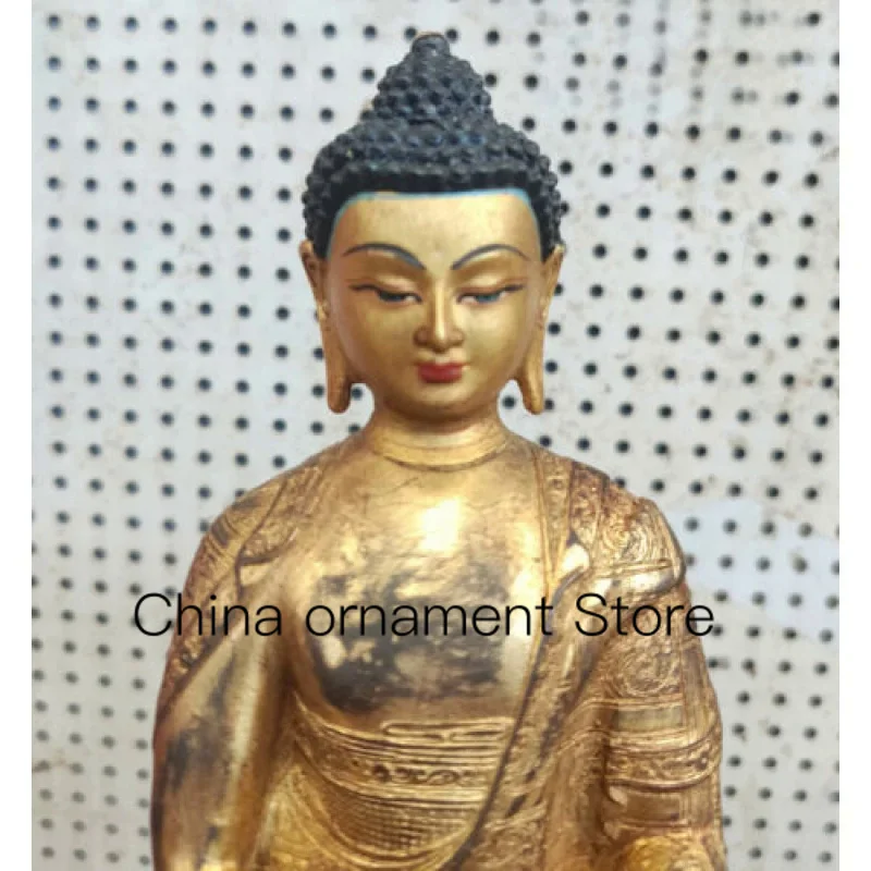 

Authentic Handmade Ancient Tibetan Gold-Plated Bodhisattva Tara Amitabha Buddha Statue