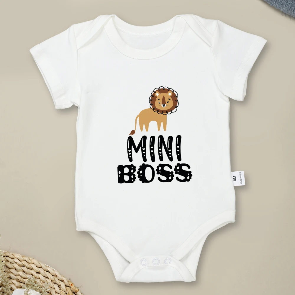 Cute Lion Baby Boy Onesie Cartoon Animal Fashion Summer Newborn Girl Clothes 100% Cotton Short Sleeve Ropa De Bebe Fast Delivery