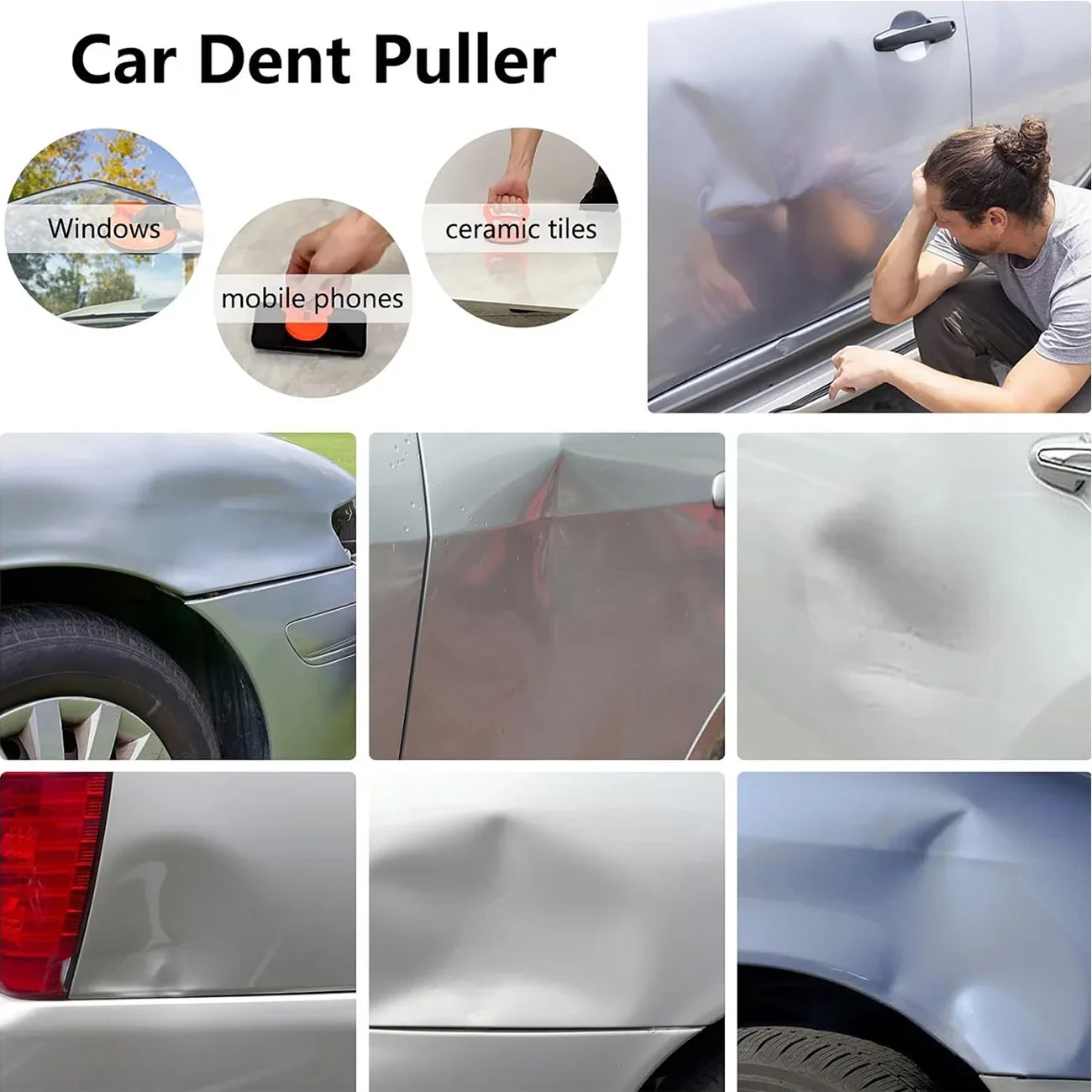 Car Dent Puller Pull Bodywork Panel Remover Sucker Tool Car Repair Sucker ToolSuction Cup Suitable for Small Dents