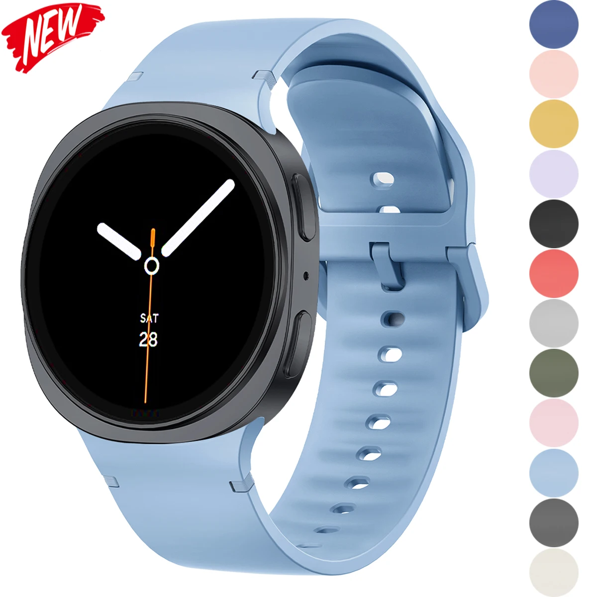 20/22 mm Silikonband für Samsung Galaxy Watch8 8 Classic 46 mm Armband Sport Smart Armbänder Galaxy Watch 8 40 44 mm Uhrenarmband