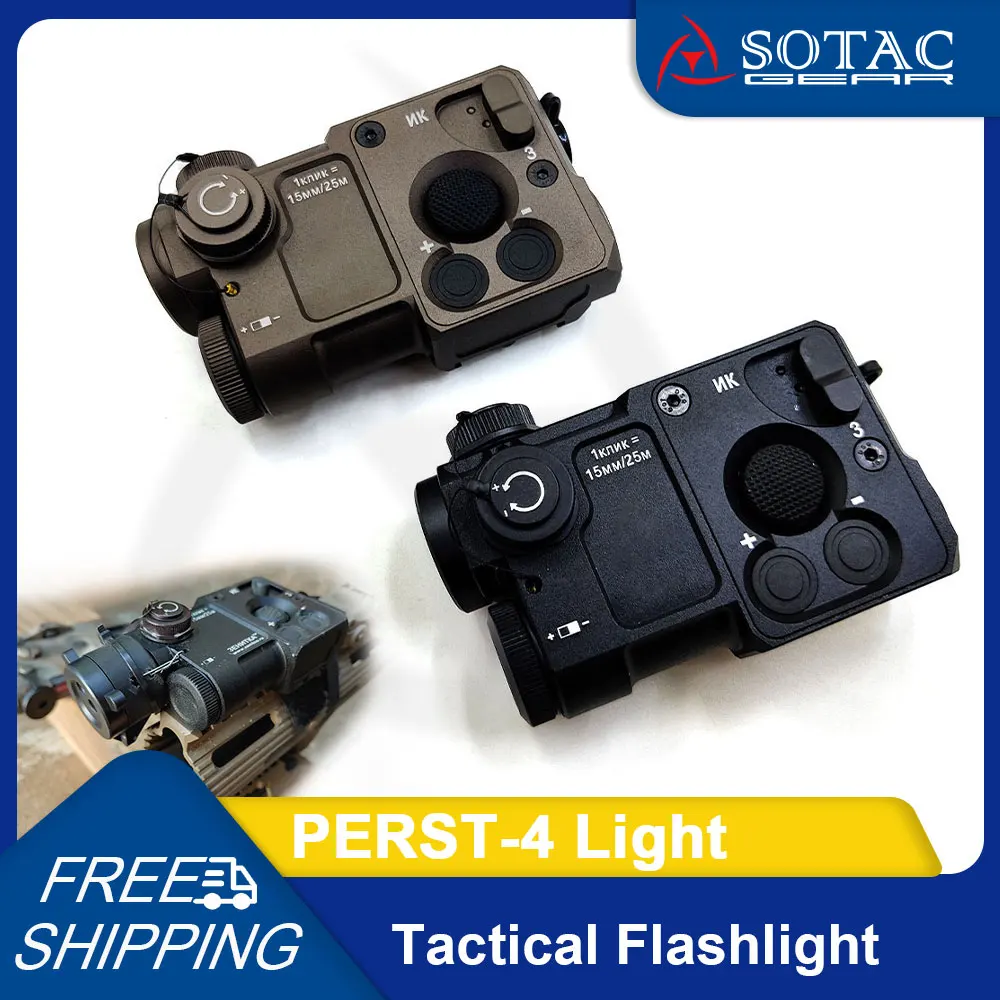 

SOTAC Strategy Metal Perst-4 Aiming Green Visible Laser PEQ IR Laser with Control Pressure Switch