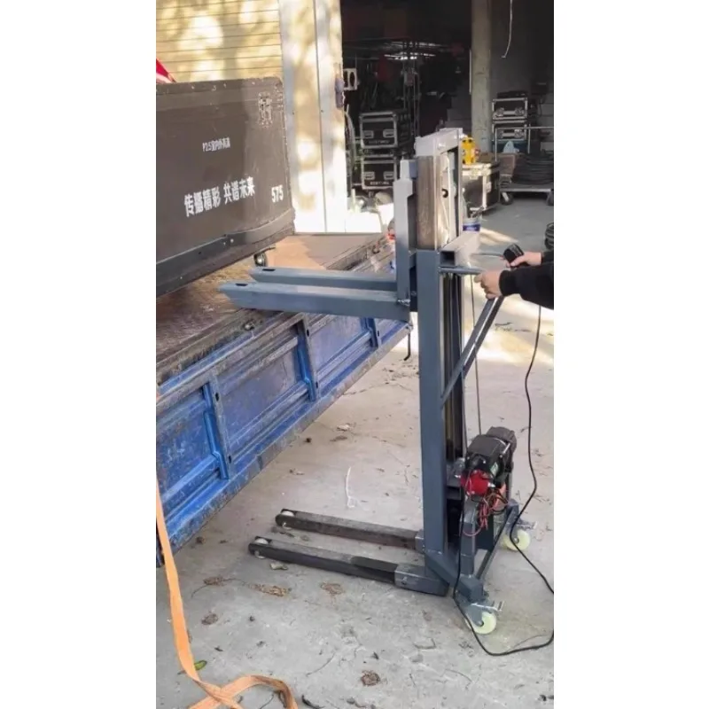 1.6m Lift Height Compact Electric Forklift with 300kg Capacity Stage Lighting Box Detachable Forklift Battery type