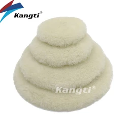 Kangti 3/5/6/7inch 3Ｍ Heavy Cut Wool Polishing Pad High Density Lambs For DA / Ro Car Polisher