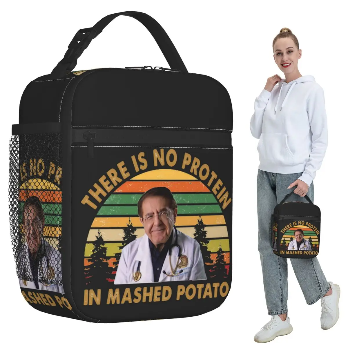 There Is No Protein In Mashed Potato Dr Now Dr Nowzaradan Insulated Lunch Bag Office Cooler Thermal Food Box Tote Portable Lunch