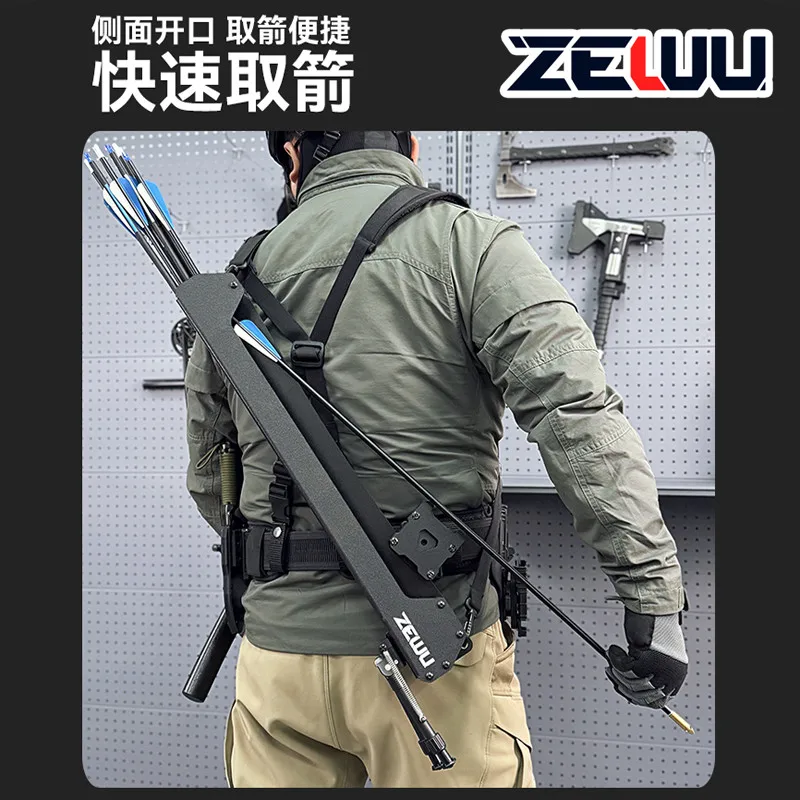 Tactical Backpack-style Quick-load Arrow Case, Traditional Composite Competitive Recurve Bow Landing Arrow Barrel