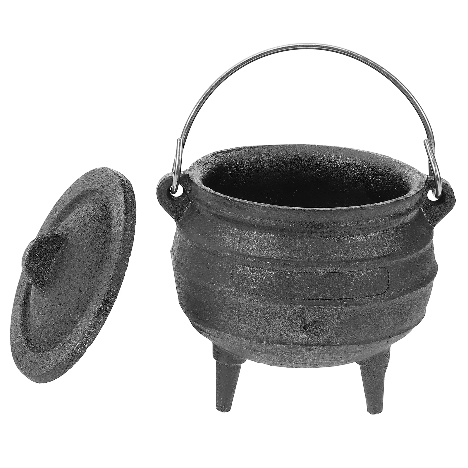 

Pot Cauldron 1/8 Iron Cast Decor Witch Figurine Statue Craft Safe Halloween Party Religious Adornment