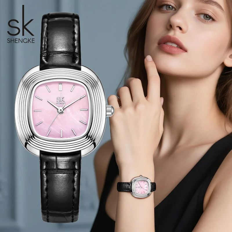 ساعة يد نسائية أنيقة، سترابا جلدية متطورة ومتعددة الاستخدامات، هدية مثالية لصديقتك، وإكسسوار نسائي.