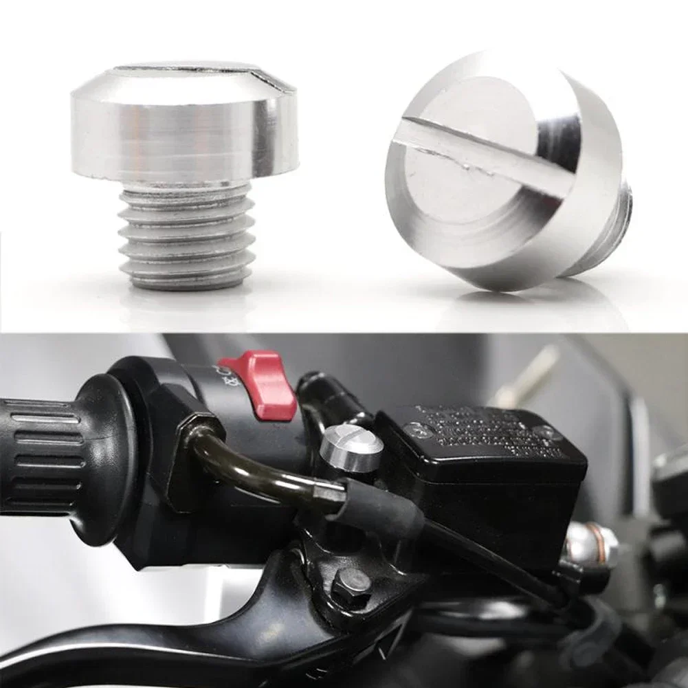 2Pcs Motorcycle M8 M10 CNC Aluminum M8 Rear View Mirror Hole Plugs Screws Rearview Mirror Anti-Rust Holder