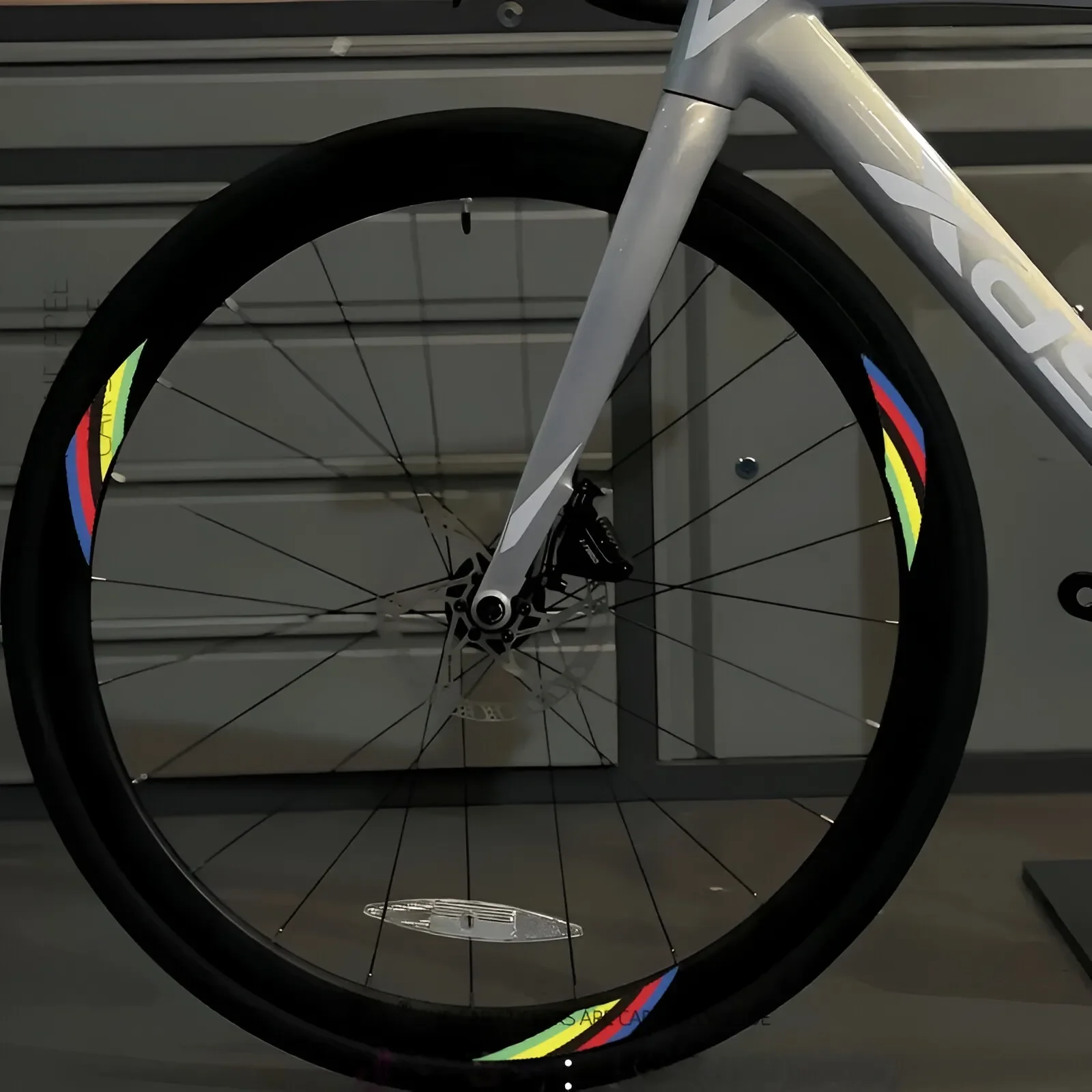 UCI Rainbow Champion Bike Wheel Set Sticker Road Bike Mountain Bike Wheel Rim Decorative Carbon Knife Rim Wheel Modification