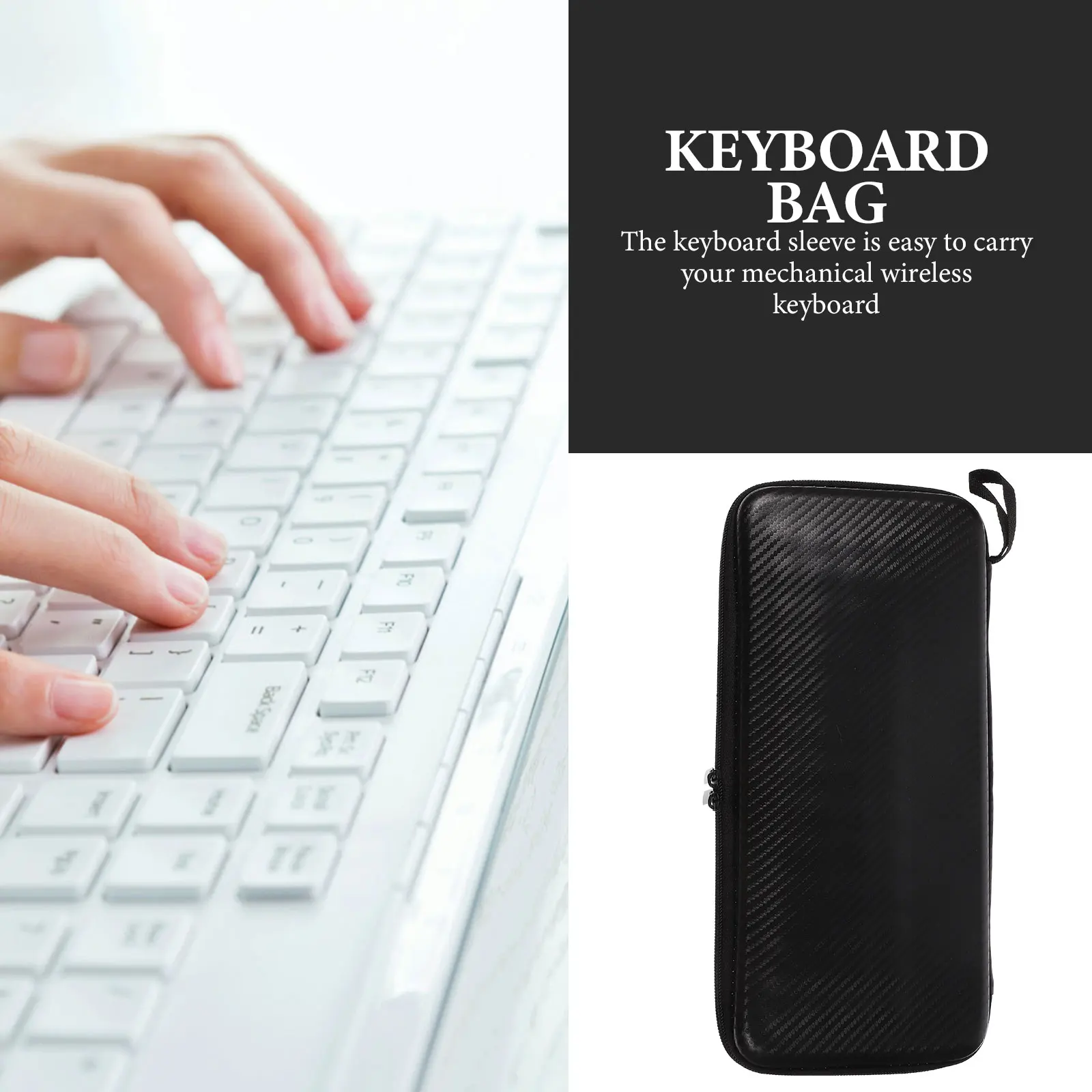 Pu-toetsenbordhoes opbergtas Stofdichte beschermhoes voor draadloze mechanische toetsenborden Draagbare reizen
