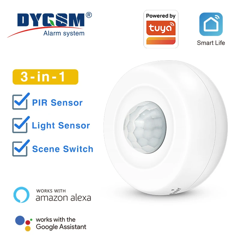 �y�Z�[�����zTuya �X�}�[�g WiFi ���C�g + PIR ���[�V�����Z���T�[ �X�}�[�g�z�[���ԊO���p�b�V�u���o��A�v�� ���A���^�C������T�|�[�g Alexa Google �z�[��