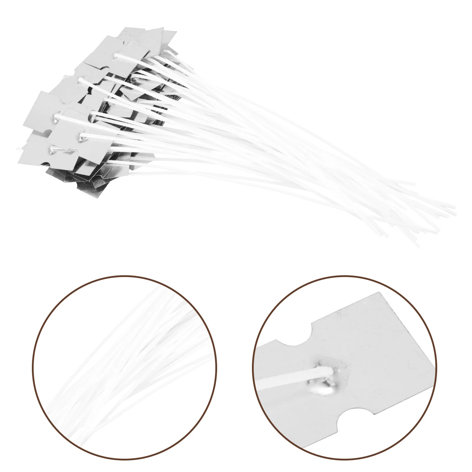 

50Pcs Cotton Wicks Robust Constant Burn Even Base Ideal for Soy Paraffin Candles Making Essentials Wick