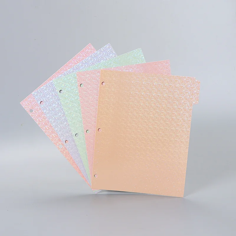 

3 Ring Laser Binder Dividers with 5-Tabs, A4 Colorful Binder Dividers, Sturdy Paper Dividers, Suitable for Notebooks and Binders