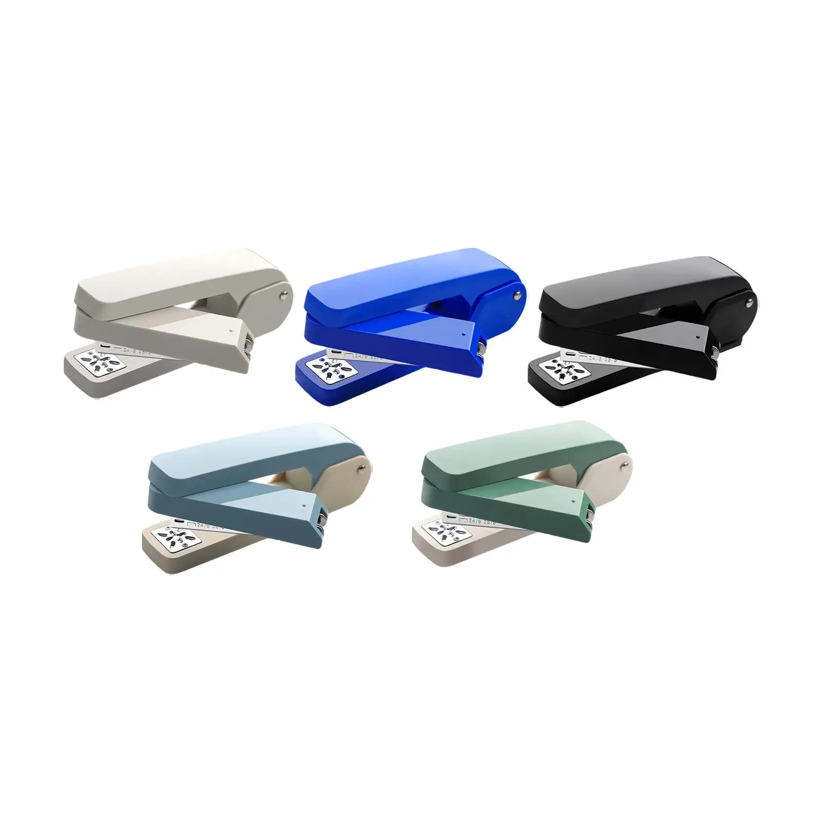 Swivel Stapler 360 Rotating Mini Manual Desk Stapler 50 Sheet Capacity Stationery for Office Home Students