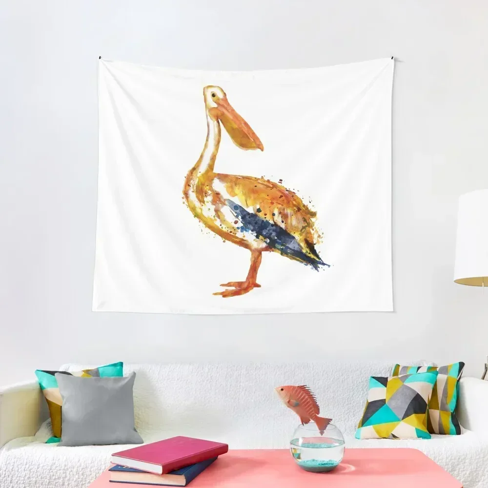 

Pelican watercolor painting Tapestry Wall Decoration Items For Bedroom Tapestry