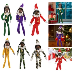 Boneca pequena do elfo do Natal para homens e mulheres, brinquedos do luxuoso do feriado, brinquedo bonito da prateleira, neve em um fogão, 11,81 in, 2023