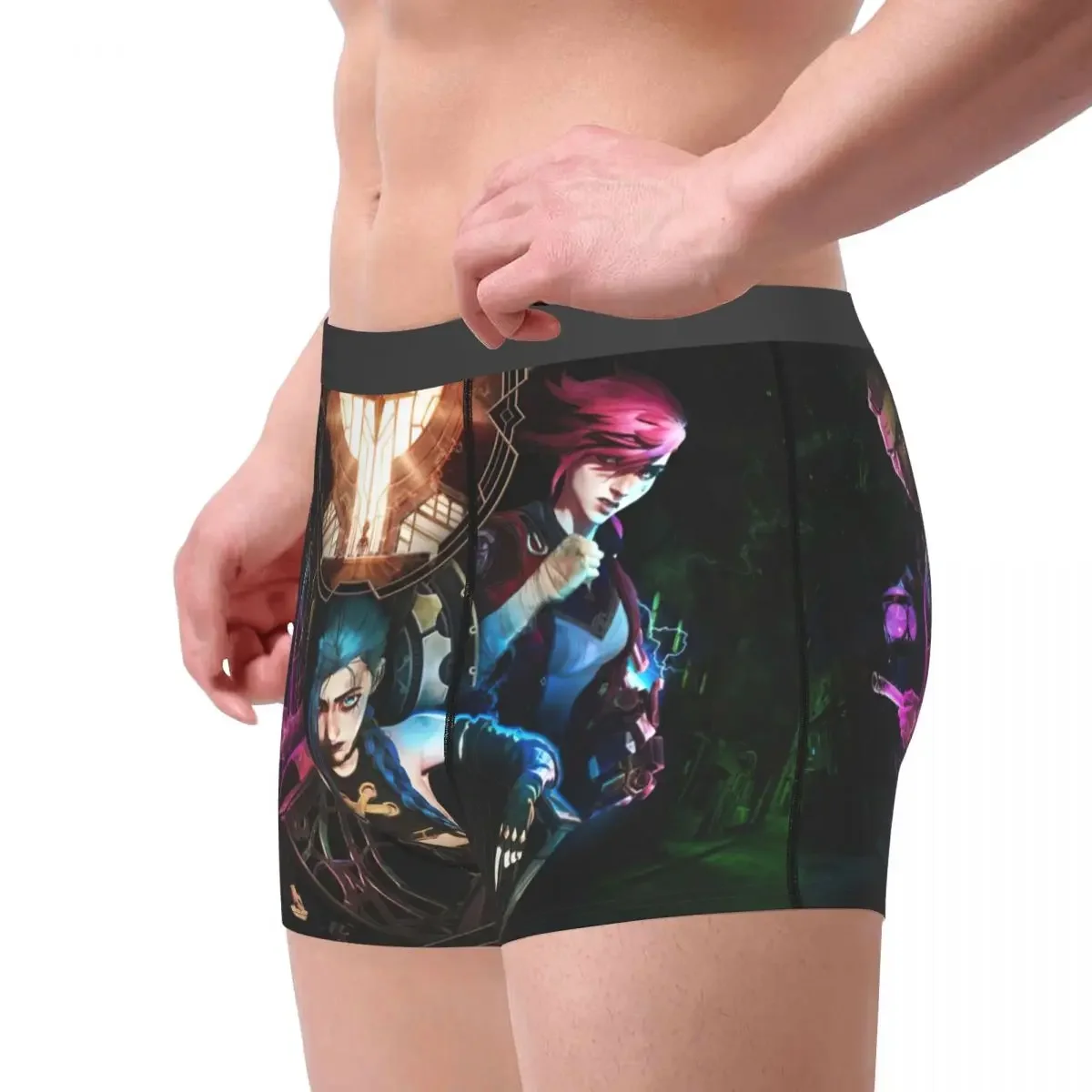 Arcane Underpants Breathbale Panties Male Underwear Print Shorts Boxer Briefs