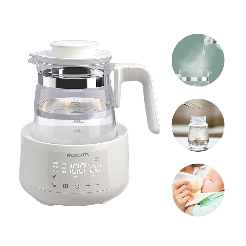 1.2L Electric Kettle Water Infant Thermostatic Milk Regulator With Adjustable Temperature Control Setting Baby Keep Warm 24 Hour