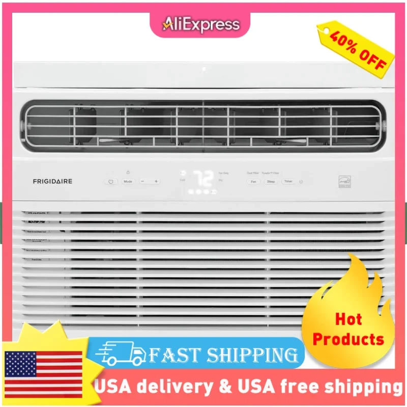 Qwfrigidaire fhwc064wb1 window air conditioner, 6,000 BTU electronic controls, White