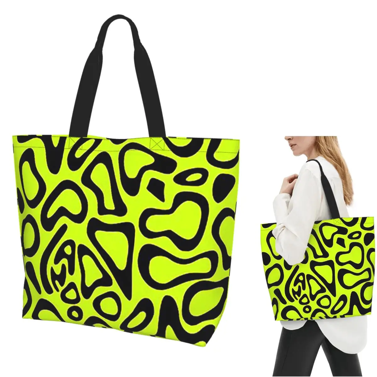 

Lando Norris 2024 Helmet Pattern Black Shopping Tote Bag Canvas Large Capacity Shoulder Bags Shopper Grocery Handbag for Women