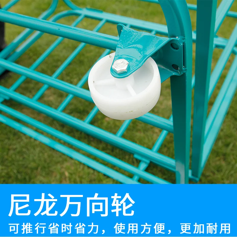 عربة تخزين الكرة الرياضية المتدحرجة، رف تخزين فولاذي لقفص كرة السلة قابل للقفل للمرآب، ومجموعة اللعب، وصالة الألعاب الرياضية، والمدارس