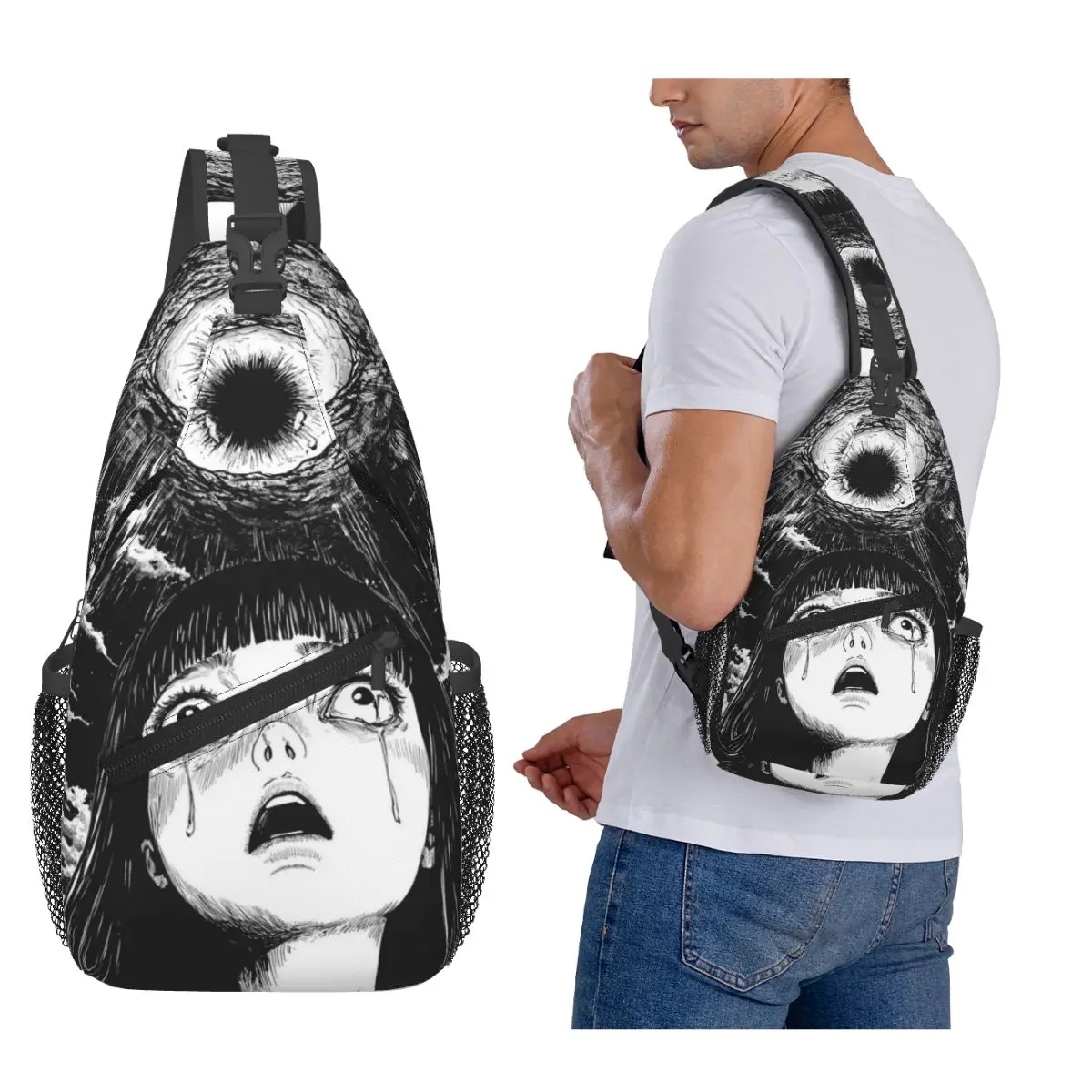 

Horror Face Tomie Junji Ito Manga Uzumaki нагрудная сумка мужской рюкзак через плечо нагрудная сумка дорожный походный рюкзак сумка на плечо