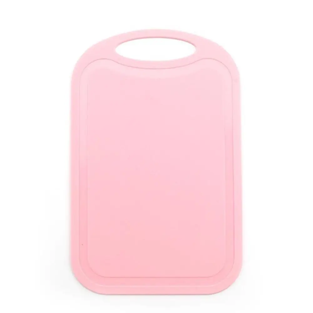 

Rectangle Nonslip Plastic Cutting Board with Groove Handle Chopping Board Frosted Texture Hangable Chopping Block Baby Food