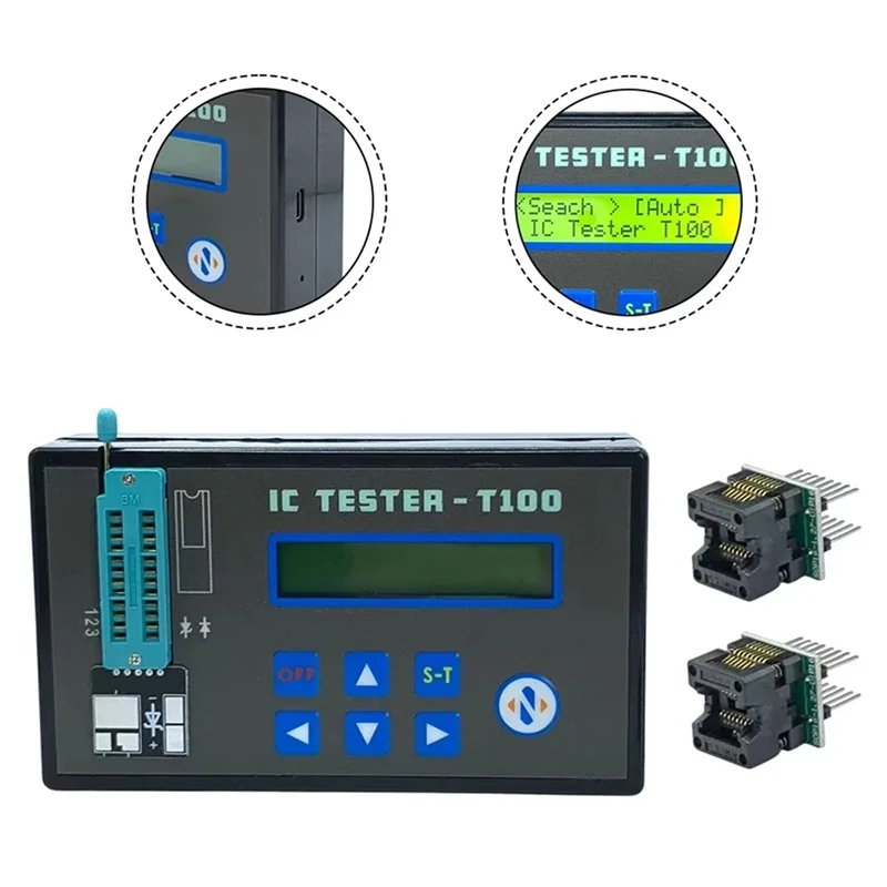 LED Integrated Circuit Tester Transistor Tester Circuit IC Chip General For Test Logic Chips 74HC 74LS CD40 45/145