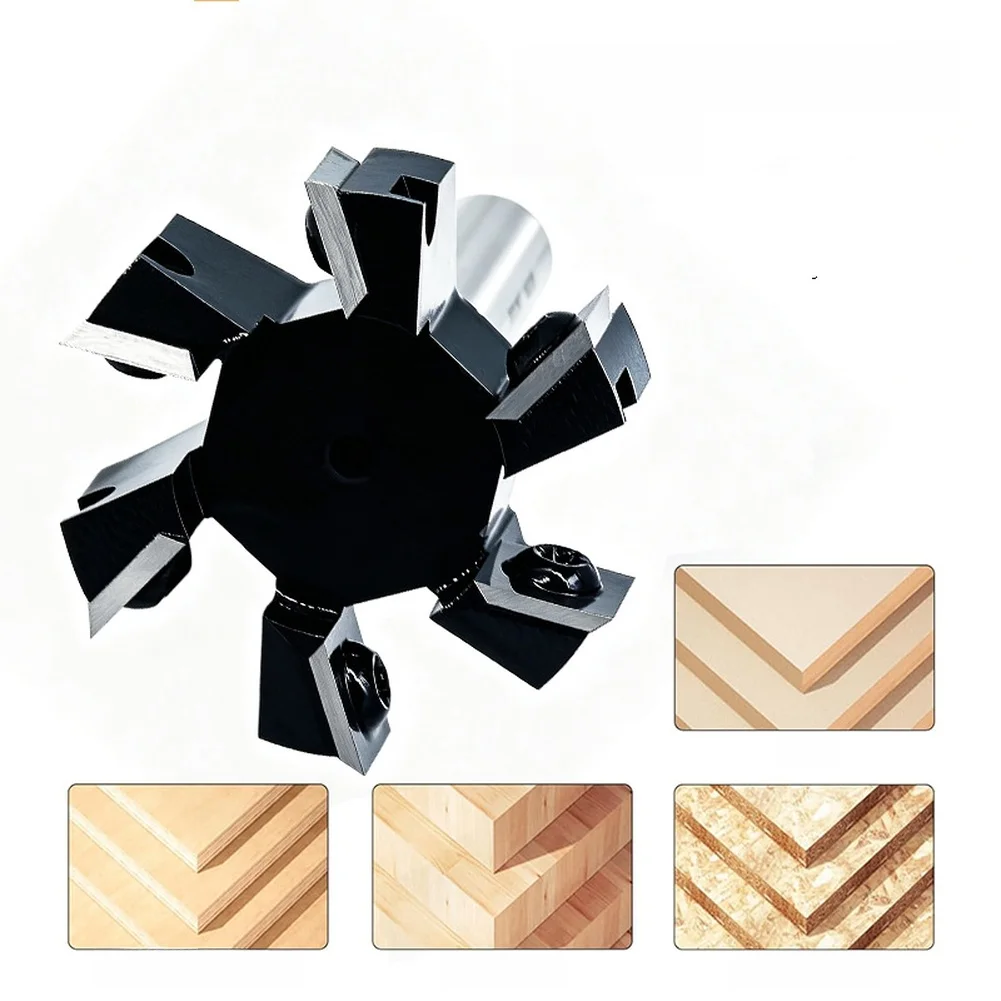6 Wing Carbide Slab Flattening Router Bit 2 Inch Diameter 1/2 Shank For Wood MDF Plywood CNC Machine Woodworking Milling Cutter