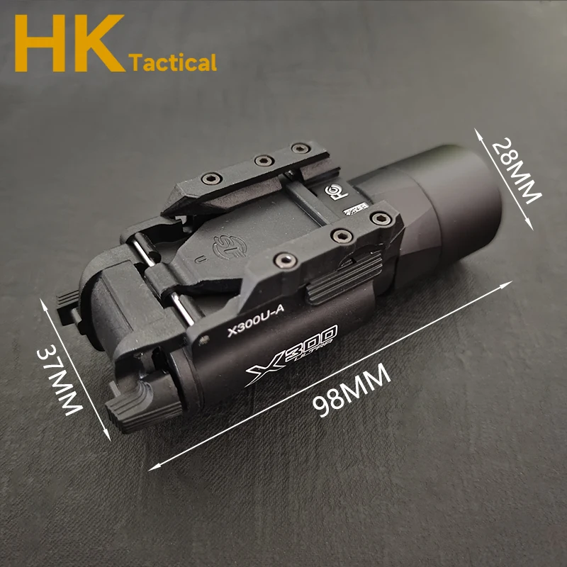 Tactical Flashlight Surefir X300U X300 X400 Pistol Scout Light  Glock Picatinny Rail Outdoor Field Lighting Hunting Weapon