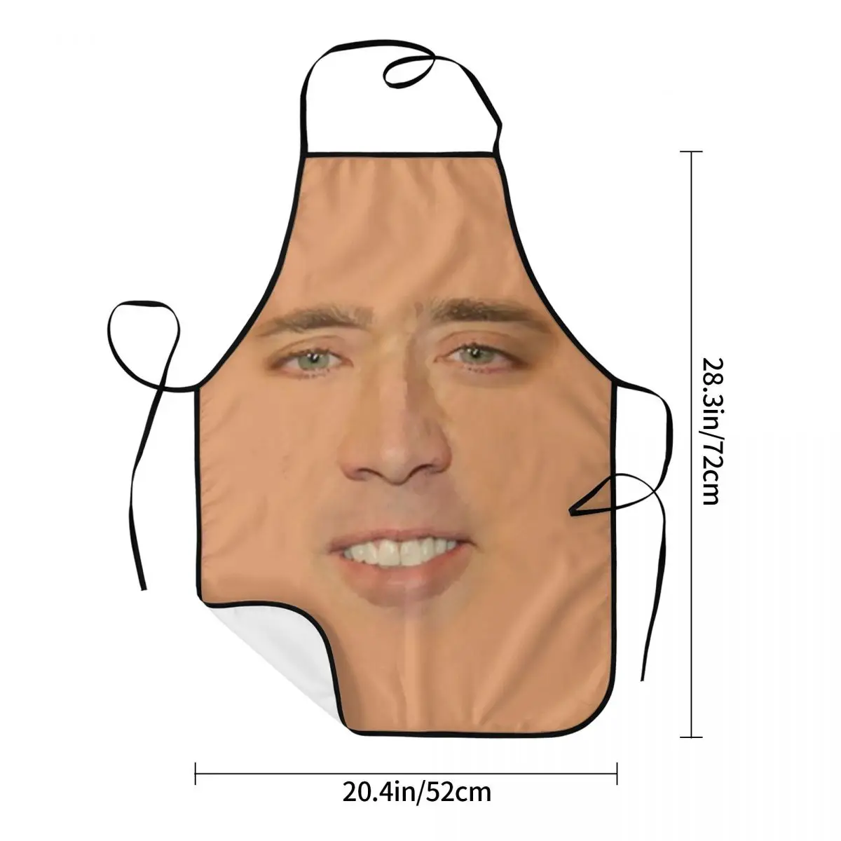 نيكولاس كيج كامل الوجه المئزر الشيف الطبخ المطبخ Tablier أكمام مريلة تنظيف المطبخ بينافور للنساء الرجال البستنة #5