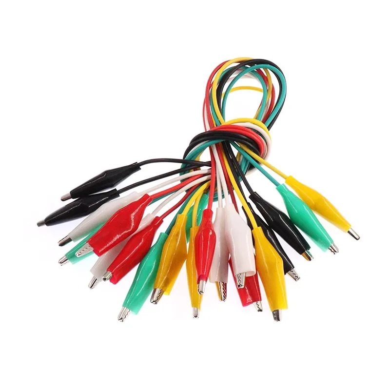 5pcs Line length 30cm Crocodile clip number 35mm 28mm Double-ended Crocodile Clips Cable Alligator Clips Wire Testing Wire Clip