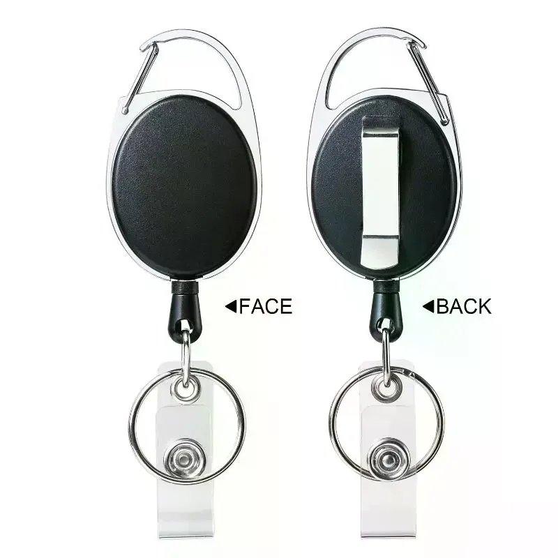 Card Slots ID Badge Holder ID Pendant Badge Reel Storage Organizer Employee Pass Work Card Case Transparent